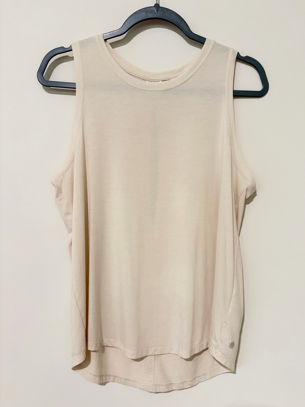 Athleta With Ease Open Back Tank cream color size medium